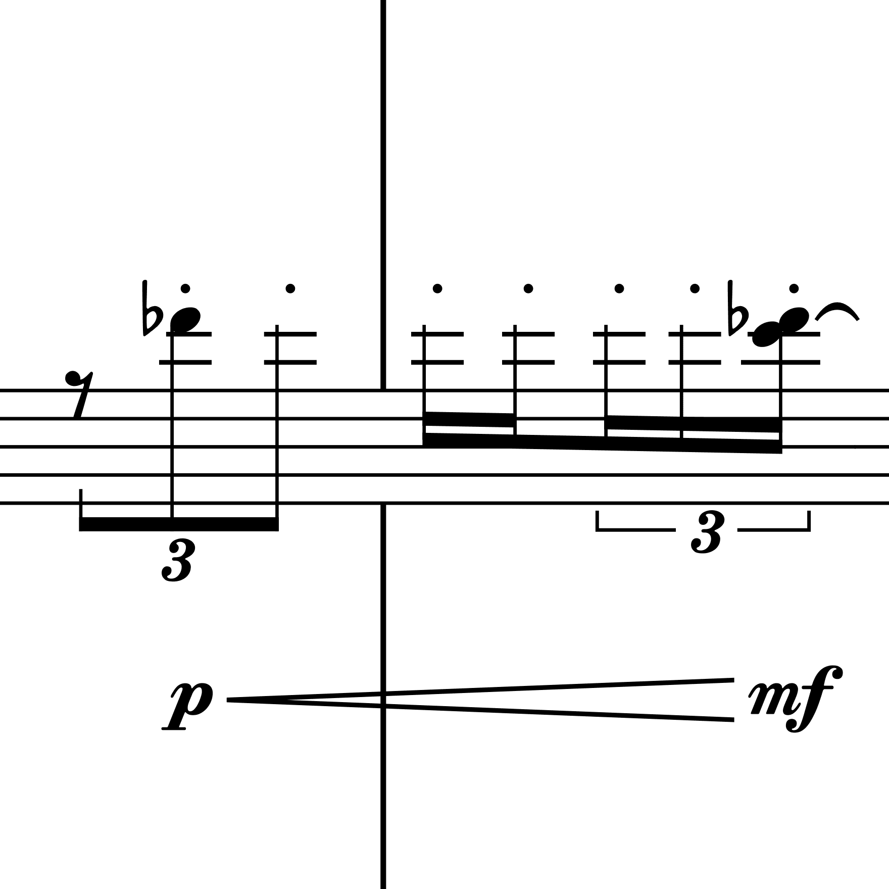 Invisible notehead