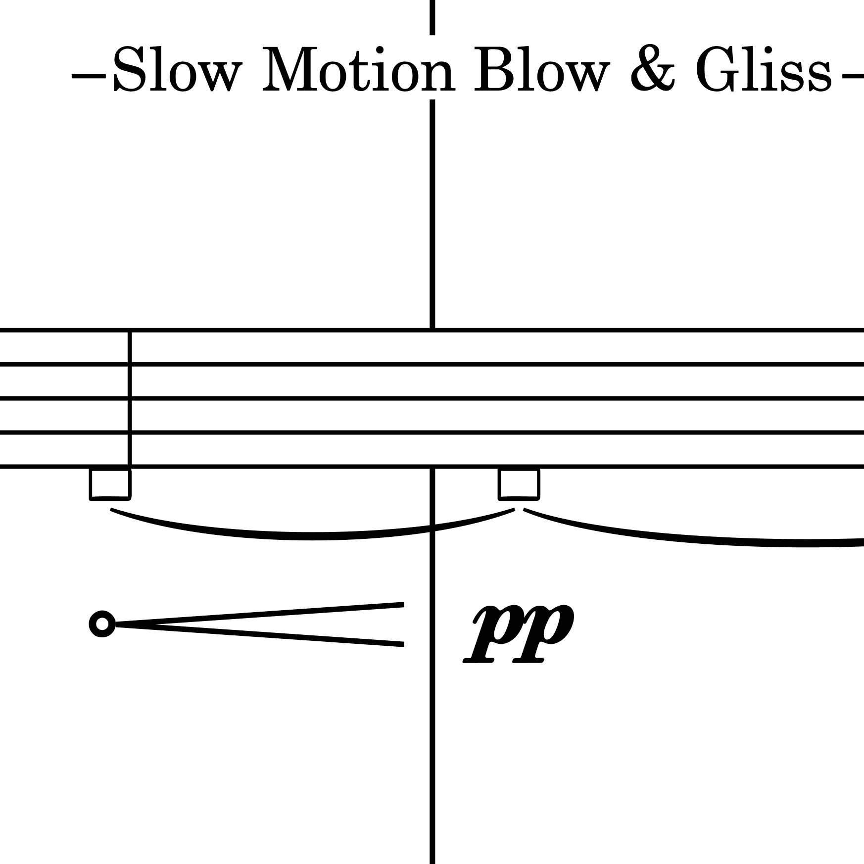Slow motion bow & slow motion gliss